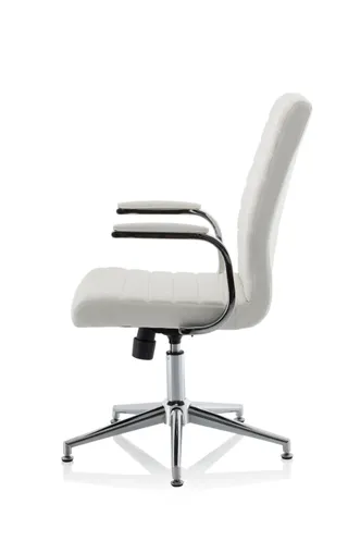 Ezra Medium Back Leather Executive Office Chair with Arms