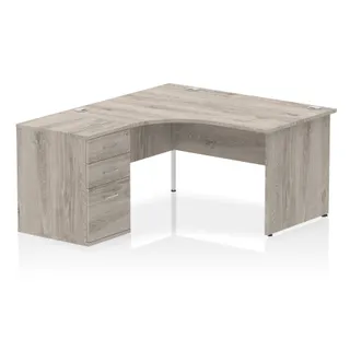 EE - Impulse Panel End Crescent Desk Workstation