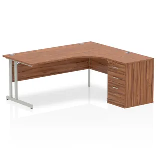 Impulse Cantilever Crescent Desk Workstation