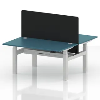 Air Back-to-Back Height Adjustable Bench Desk - 2 Person