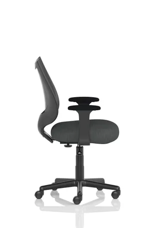 Camden Medium Back Black Mesh Task Operator Office Chair With Arms