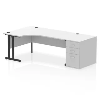 Impulse Cantilever Crescent Desk Workstation