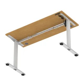 Air Lite Height Adjustable Slimline Desk With Cable Ports