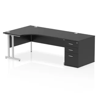 Impulse Cantilever Crescent Desk Workstation