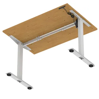 Air Lite Height Adjustable Desk With Scalloped Edge