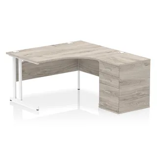 Impulse Cantilever Crescent Desk Workstation