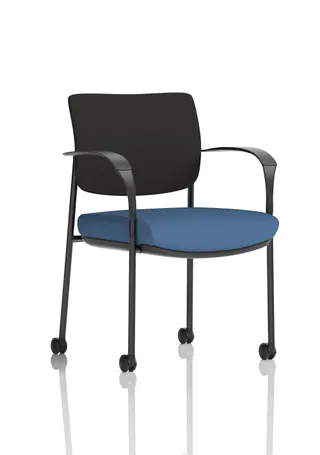 Brunswick Deluxe Medium Back Visitor Office Chair with Arms with Castors
