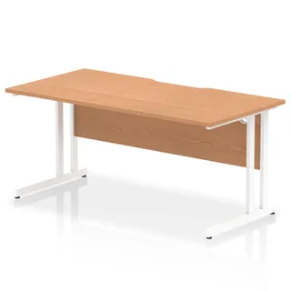 Impulse Scalloped Edge Straight Desk Cantilever Leg
