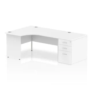 Impulse Panel End Crescent Desk Workstation