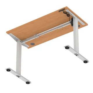 Air Lite Height Adjustable Slimline Desk With Cable Ports