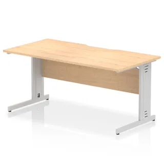 Impulse Scalloped Edge Straight Desk Cable Managed Leg
