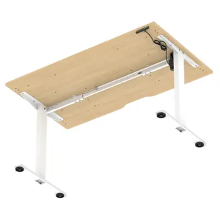 Air Lite Height Adjustable Desk With Scalloped Edge