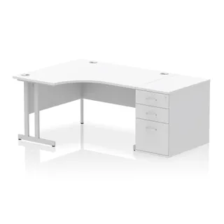 Impulse Cantilever Crescent Desk Workstation