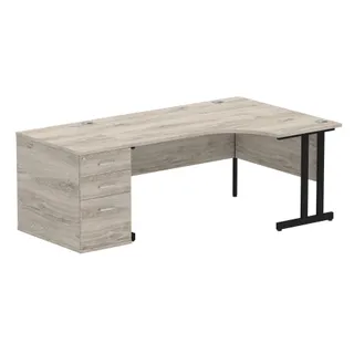 Impulse Cantilever Crescent Desk Workstation