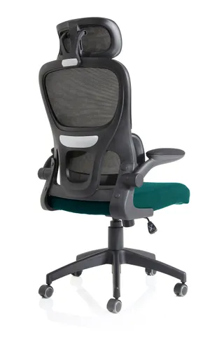 Iris Task Operator Mesh Back Fabric Seat With Headrest