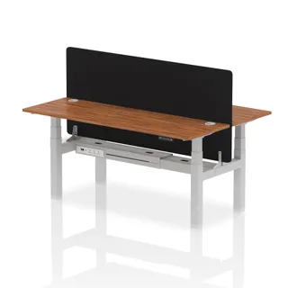 Air Back-to-Back Slimline Height Adjustable Bench Desk - 2 Person