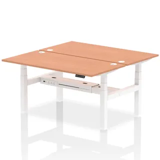 Air Back-to-Back Height Adjustable Bench Desk - 2 Person