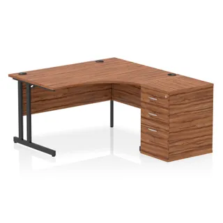 Impulse Cantilever Crescent Desk Workstation