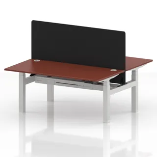 Air Back-to-Back Height Adjustable Bench Desk - 2 Person