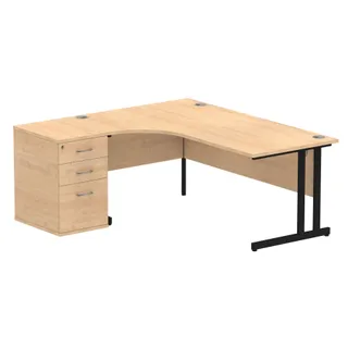 Impulse Cantilever Crescent Desk Workstation