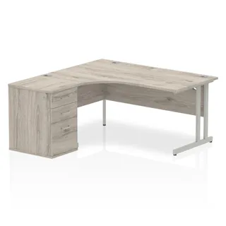 Impulse Cantilever Crescent Desk Workstation