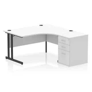 EE - Impulse Cantilever Crescent Desk Workstation