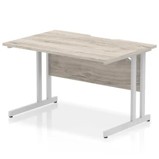 Impulse Scalloped Edge Straight Desk Cantilever Leg