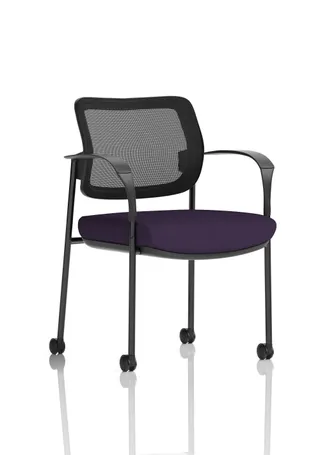 EE - Brunswick Deluxe Medium Back Visitor Office Chair with Arms with Castors
