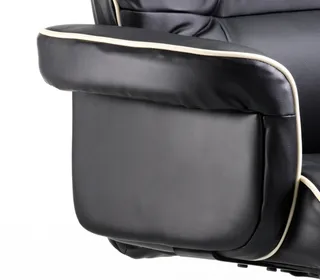 Chelsea High Back Soft Black Leather Executive Office Chair with Arms