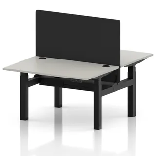 Air Back-to-Back Height Adjustable Bench Desk - 2 Person
