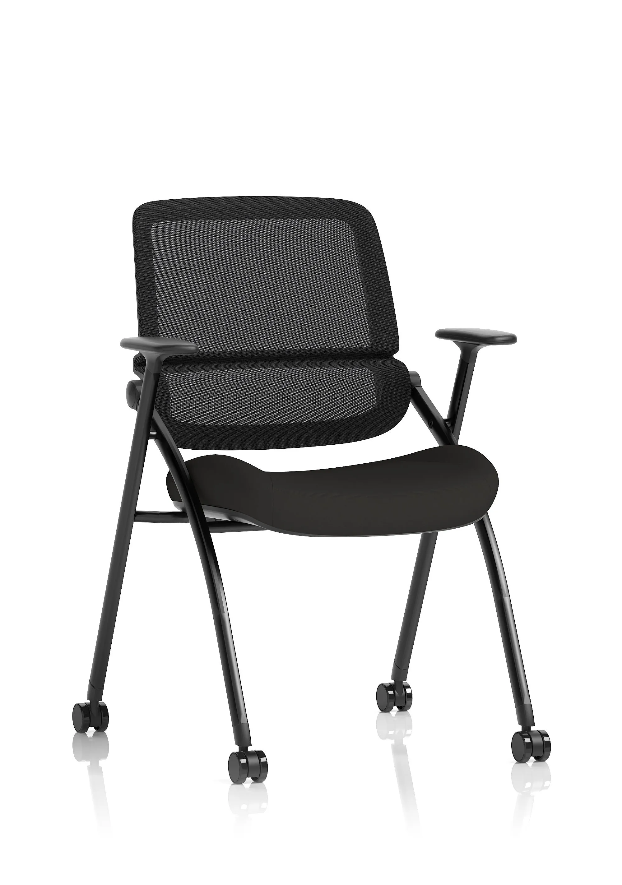 EE - Capra Mesh Back Folding Office Training Chair With Sliding Arms