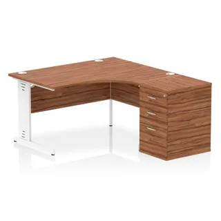 Impulse Cable Managed Crescent Desk Workstation