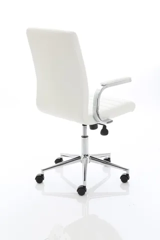 Ezra Medium Back Leather Executive Office Chair with Arms