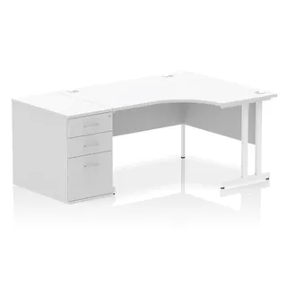 Impulse Cantilever Crescent Desk Workstation