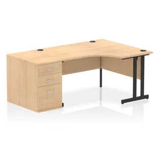 Impulse Cantilever Crescent Desk Workstation