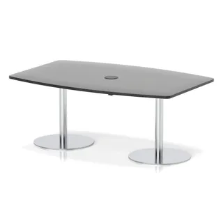 Italia Volta Poseur High Gloss Table With Pop-up Power Module