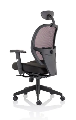 Denver High Mesh Back Black Task Operator Office Chair with Arms