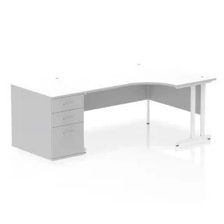 Impulse Cantilever Crescent Desk Workstation