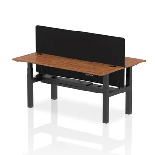 Air Back-to-Back Slimline Height Adjustable Bench Desk - 2 Person