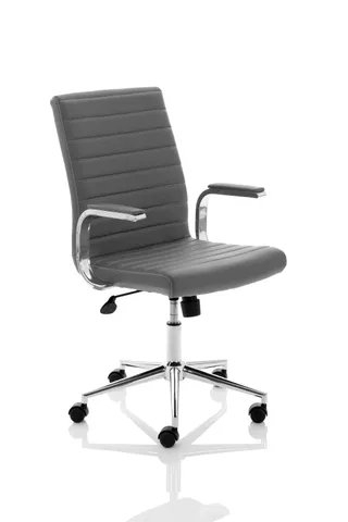 Impulse 1600mm Cantilever Straight Desk With Mobile Pedestal and Ezra Executive Chair