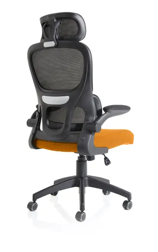 Iris Task Operator Mesh Back Fabric Seat With Headrest