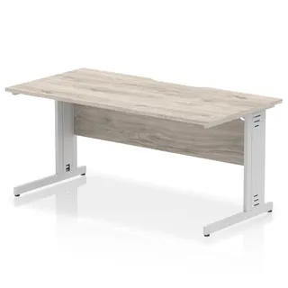 Impulse Scalloped Edge Straight Desk Cable Managed Leg