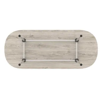 Impulse Boardroom Table With Silver Leg Frame