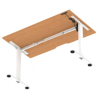 Air Lite Height Adjustable Desk With Scalloped Edge