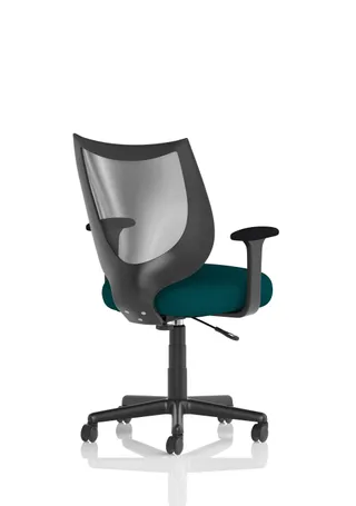 Camden Medium Back Black Mesh Task Operator Office Chair With Arms