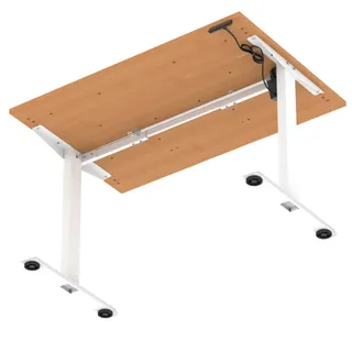 Air Lite Height Adjustable Desk With Scalloped Edge