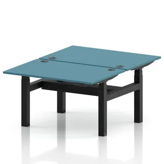 Air Back-to-Back Height Adjustable Bench Desk - 2 Person