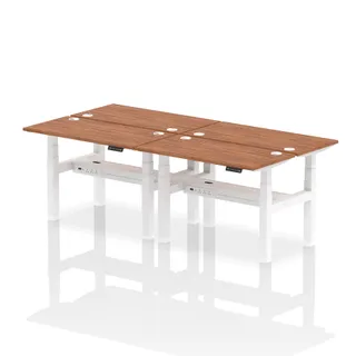 Air Back-to-Back Slimline Height Adjustable Bench Desk - 4 Person