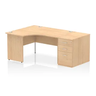 Impulse Panel End Crescent Desk Workstation