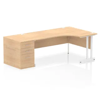 Impulse Cantilever Crescent Desk Workstation